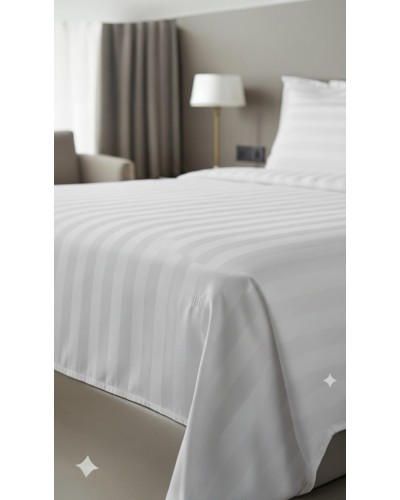 Otel çarşafı Tek kişilik 240x240cm 83 tel çizgili kumaş